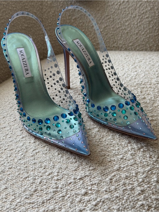 Aquazzura Shoes - Aquazzura Starburst 105 Crystal Embellishes Heels